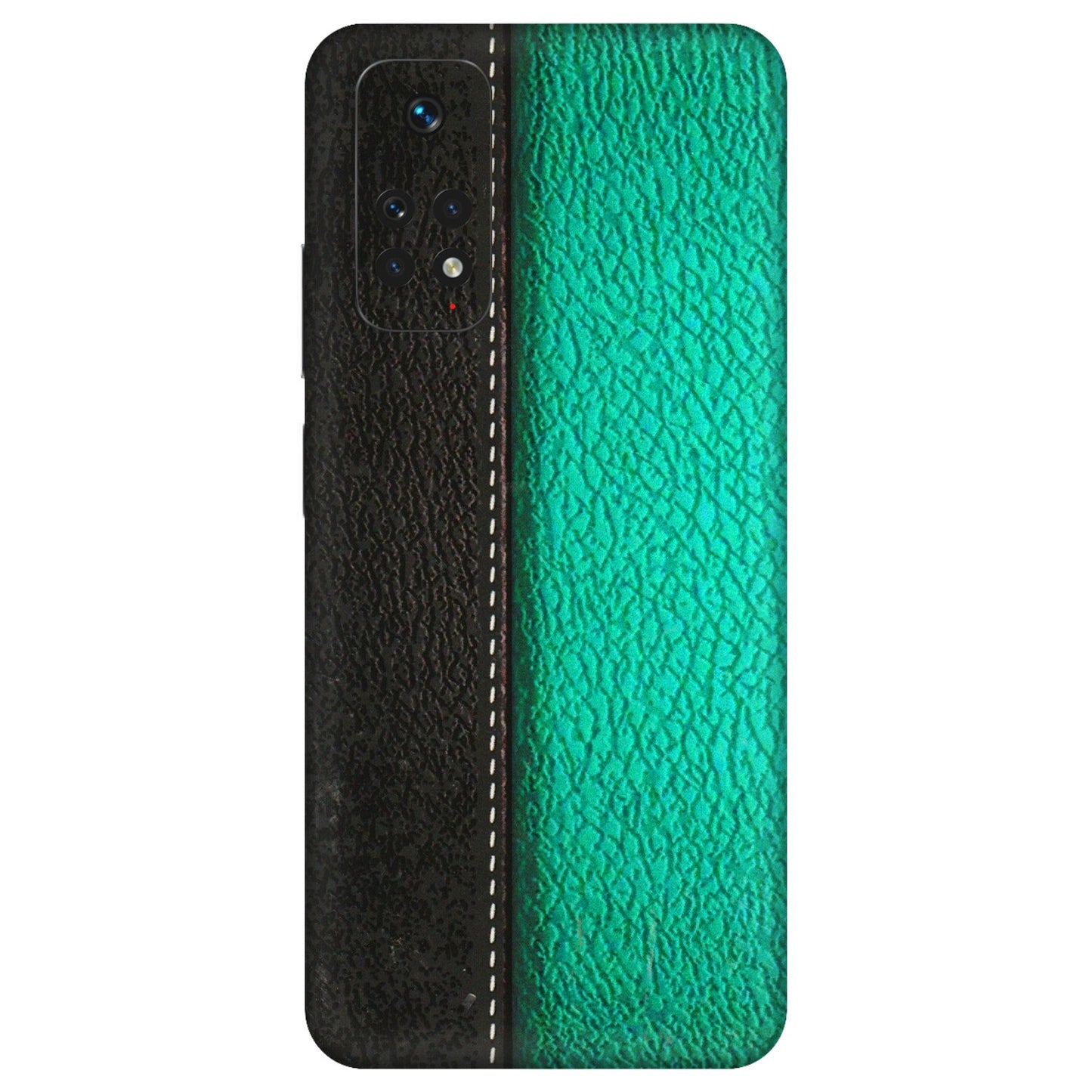 Xiaomi Redmi Phone Skins (All Models) - Black Green Dual  Leather Stich - 3D Embossed Finish (L-233) Redmi Note 11