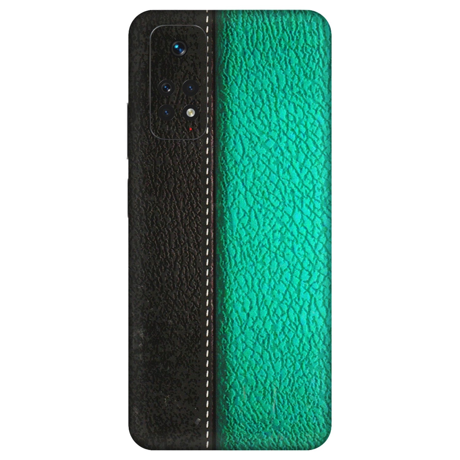 Xiaomi Redmi Phone Skins (All Models) - Black Green Dual  Leather Stich - 3D Embossed Finish (L-233) Redmi Note 11