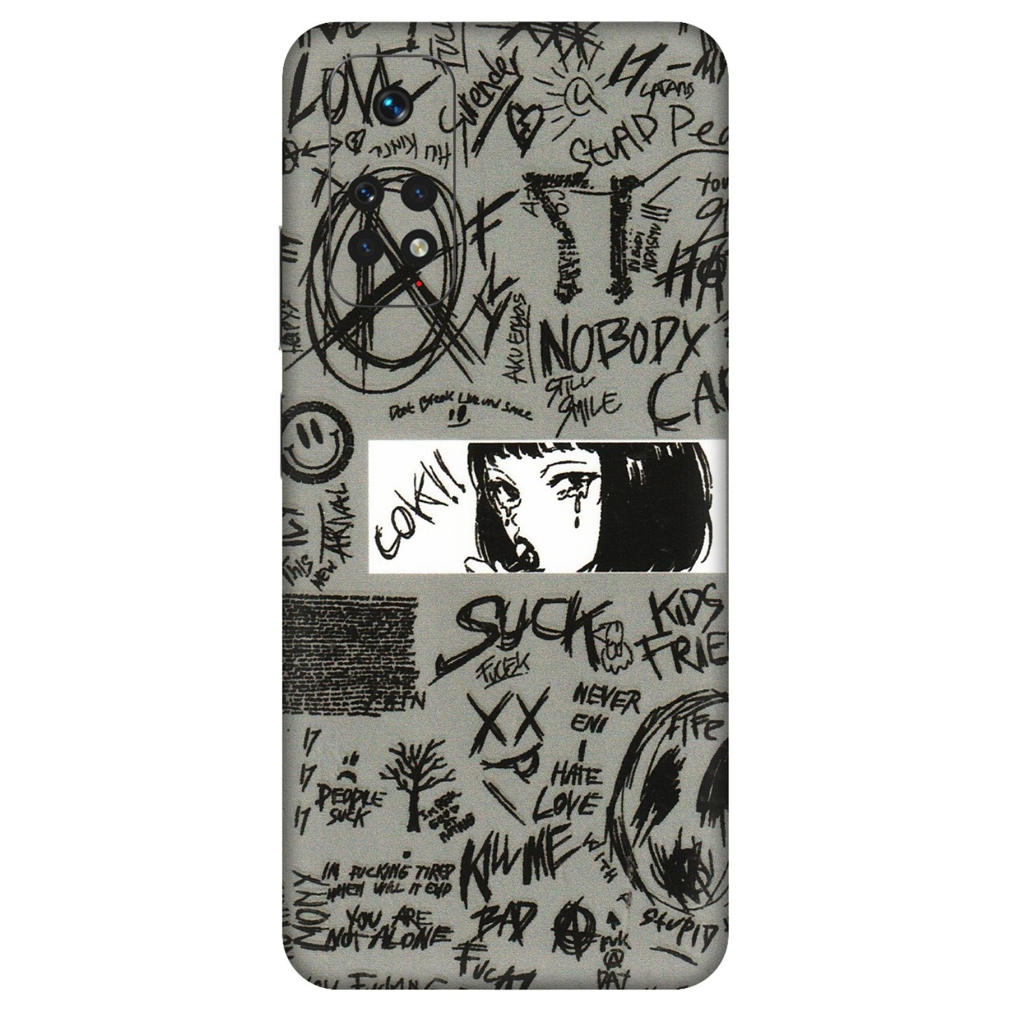 Xiaomi Redmi Phone Skins (All Models) - Never Have Love Anime - 3D Embossed Finish (L-260) Redmi Note 11