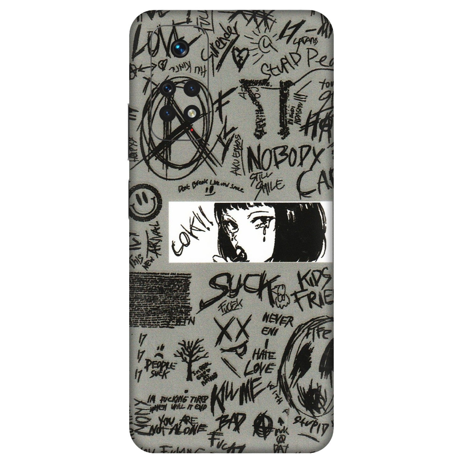 Xiaomi Redmi Phone Skins (All Models) - Never Have Love Anime - 3D Embossed Finish (L-260) Redmi Note 11