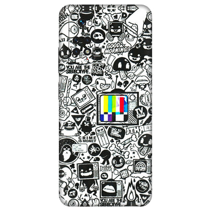 Xiaomi Redmi Phone Skins (All Models) - Doodles Positive Art - 3D Embossed Finish (L-263) Redmi Note 11