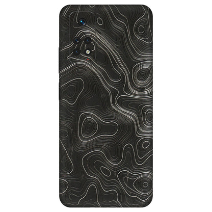 Xiaomi Redmi Phone Skins (All Models) - Abstract White Line Map - 3D Embossed Finish (L-269) Redmi Note 11