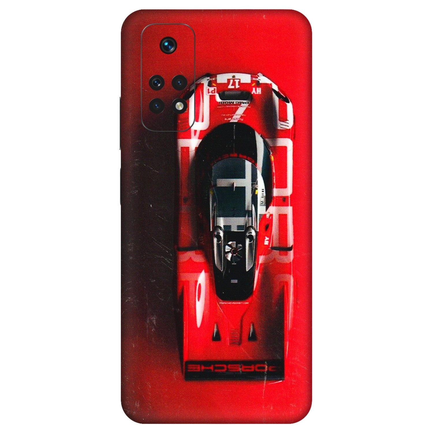 Xiaomi Redmi Phone Skins (All Models) - Red Porsche Car Logo - 3D Embossed Finish (L-315) Redmi Note 11