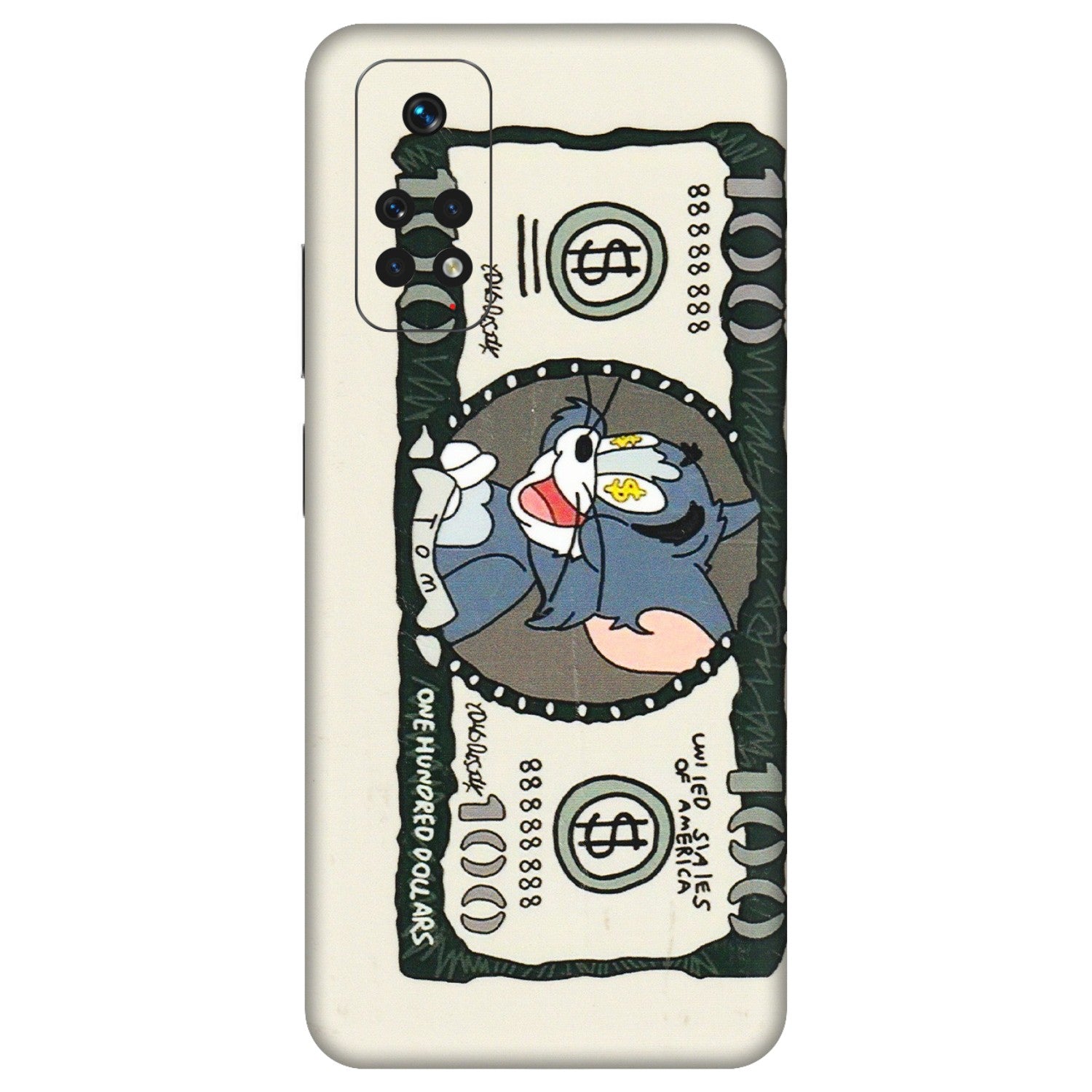 Xiaomi Redmi Phone Skins (All Models) - Tom Hundred Dollar - 3D Embossed Finish (L-324) Redmi Note 11