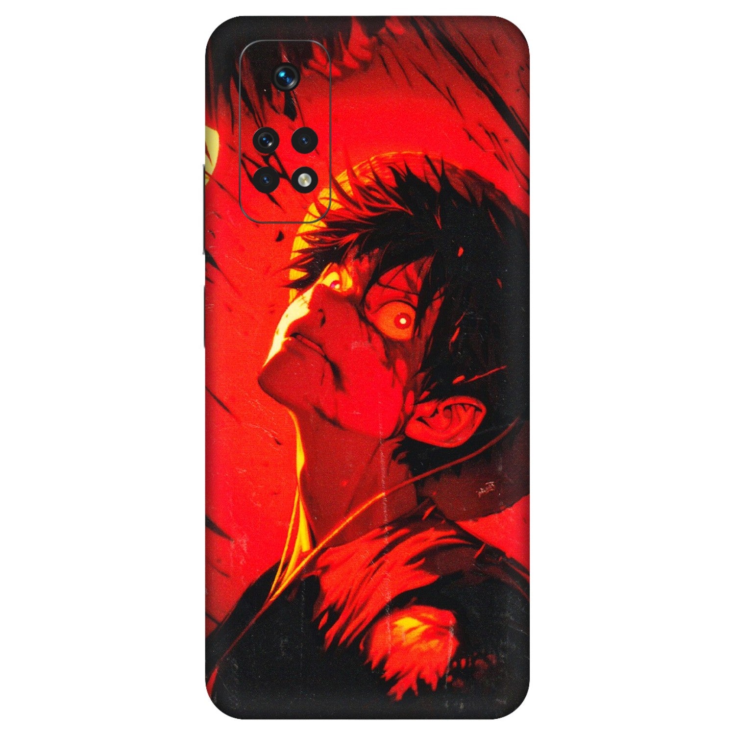 Xiaomi Redmi Phone Skins (All Models) - D.Luffy Power Up One Piece Anime - 3D Embossed Finish (L-326) Redmi Note 11