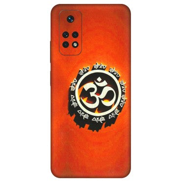 Xiaomi Redmi Phone Skins (All Models) - Aum Shiv Orange - 3D Embossed Finish (L-32) Redmi Note 11