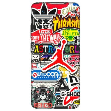 Xiaomi Redmi Phone Skins (All Models) - Multi Brands Sticker Graffiti - 3D Embossed Finish (L-37) Redmi Note 11