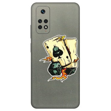Xiaomi Redmi Phone Skins (All Models) - Grey Cards Of Ace - 3D Embossed Finish (L-77) Redmi Note 11