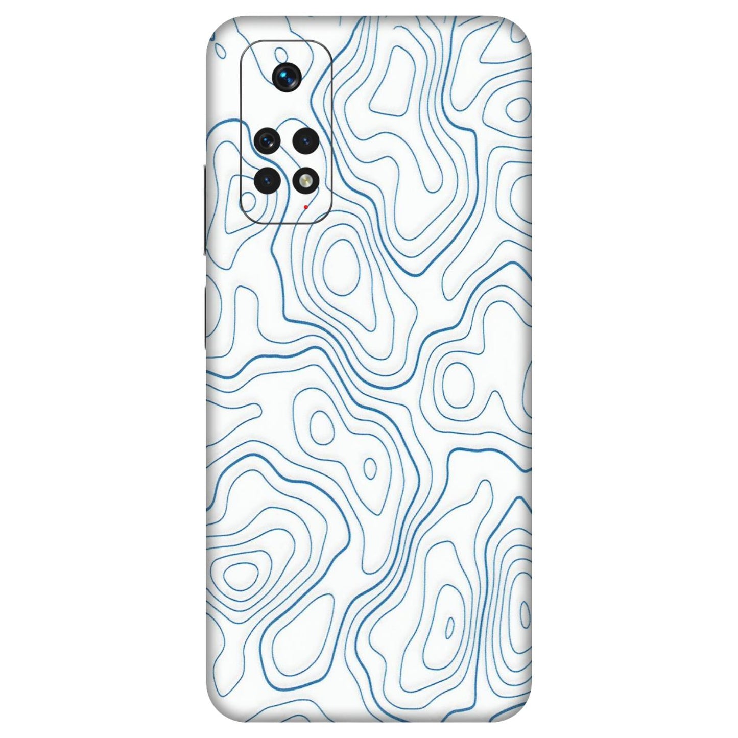 Xiaomi Redmi Phone Skins (All Models) - Blue And White Swirls - Matte Finish (M-139) Redmi Note 11