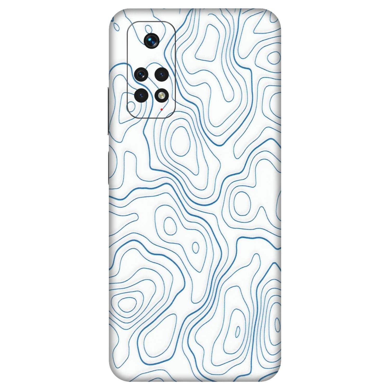 Xiaomi Redmi Phone Skins (All Models) - Blue And White Swirls - Matte Finish (M-139) Redmi Note 11