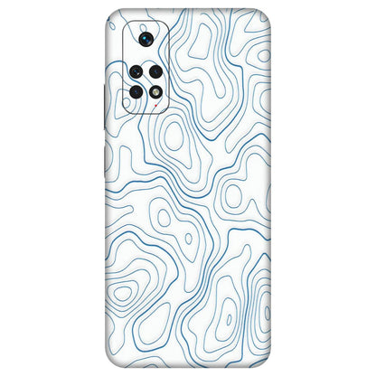 Xiaomi Redmi Phone Skins (All Models) - Blue And White Swirls - Matte Finish (M-139) Redmi Note 11