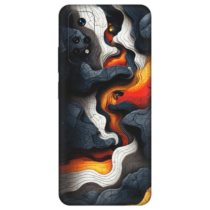 Xiaomi Redmi Phone Skins (All Models) - Abstract Volcanic Layers - Matte Finish (M-52) Redmi Note 11