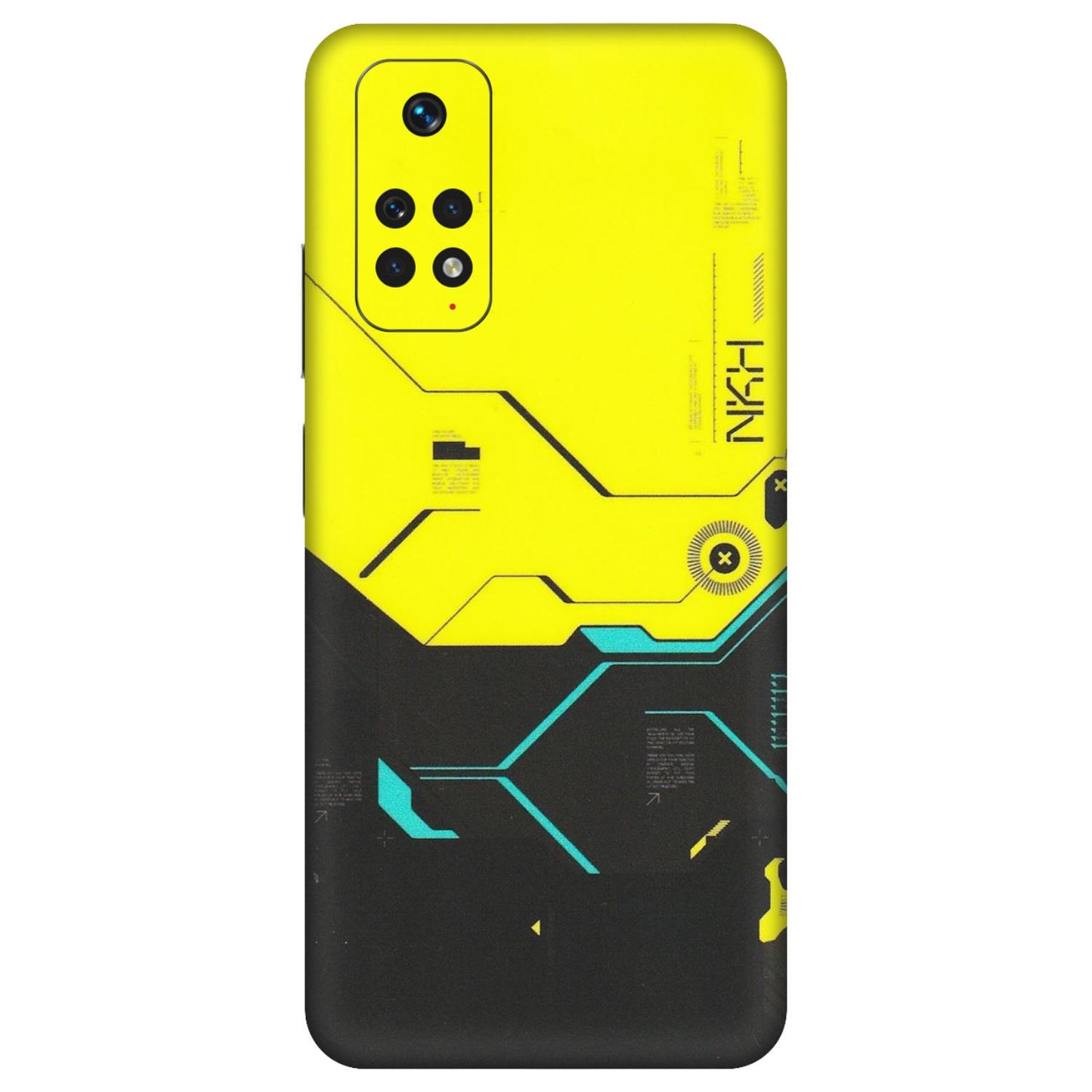 Xiaomi Redmi Phone Skins (All Models) - Black Yellow Technica - Matte Finish (M-53) Redmi Note 11