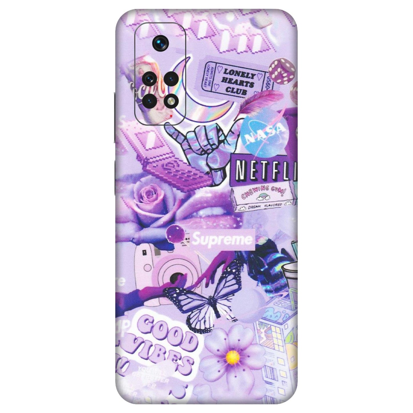 Xiaomi Redmi Phone Skins (All Models) - Supreme Purple Magic - Matte Finish (M-88) Redmi Note 11