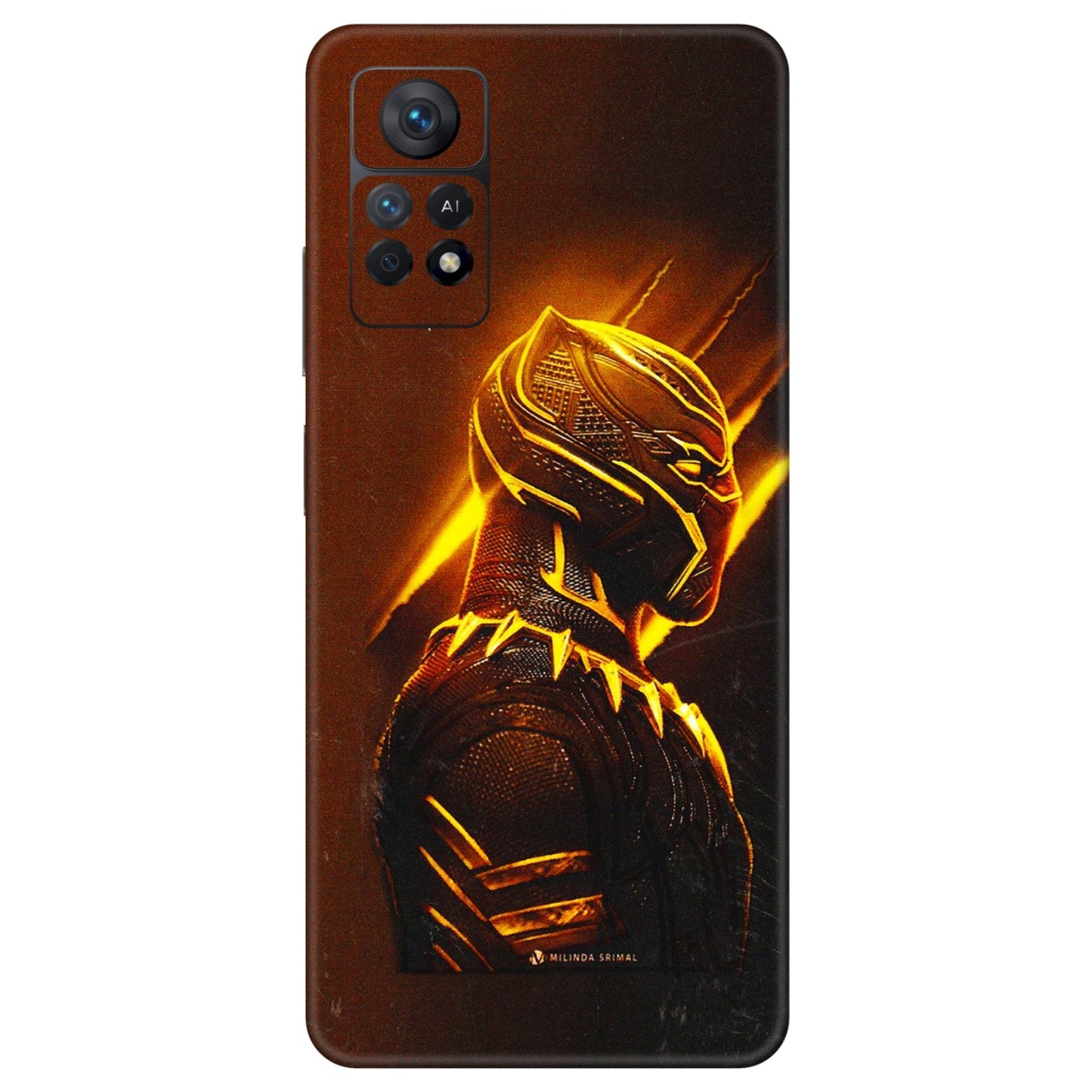 Xiaomi Redmi Phone Skins (All Models) - Gold Black Panther - 3D Embossed Finish (L-181) Redmi Note 11 Pro