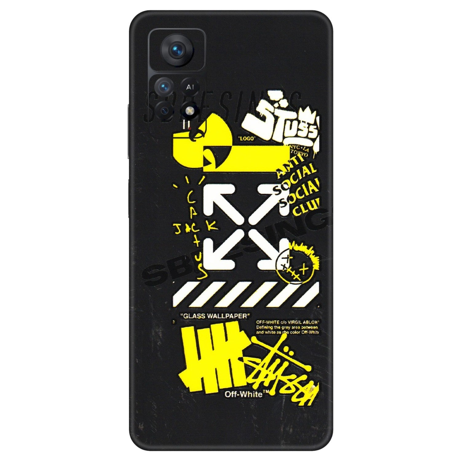 Xiaomi Redmi Phone Skins (All Models) - Anti Social Graffiti - 3D Embossed Finish (L-198) Redmi Note 11 Pro