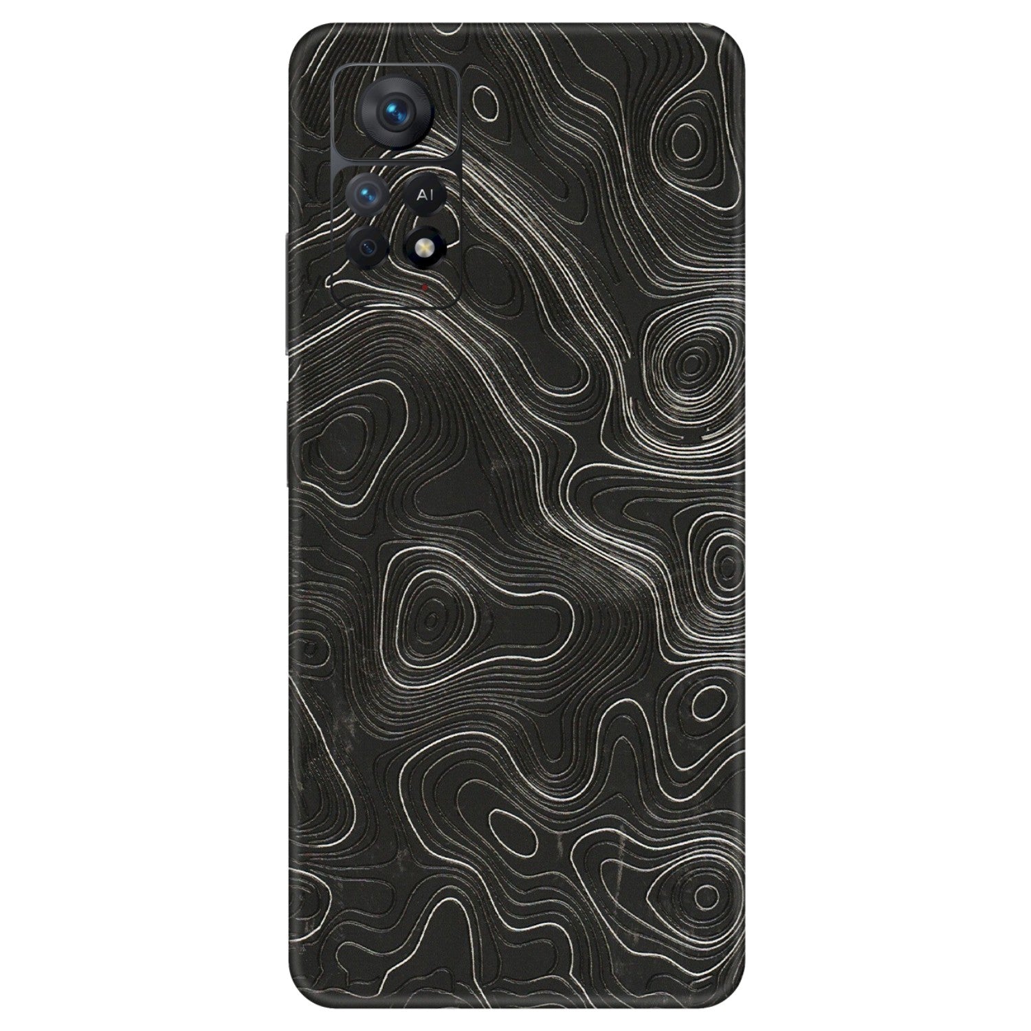 Xiaomi Redmi Phone Skins (All Models) - Abstract White Line Map - 3D Embossed Finish (L-269) Redmi Note 11 Pro