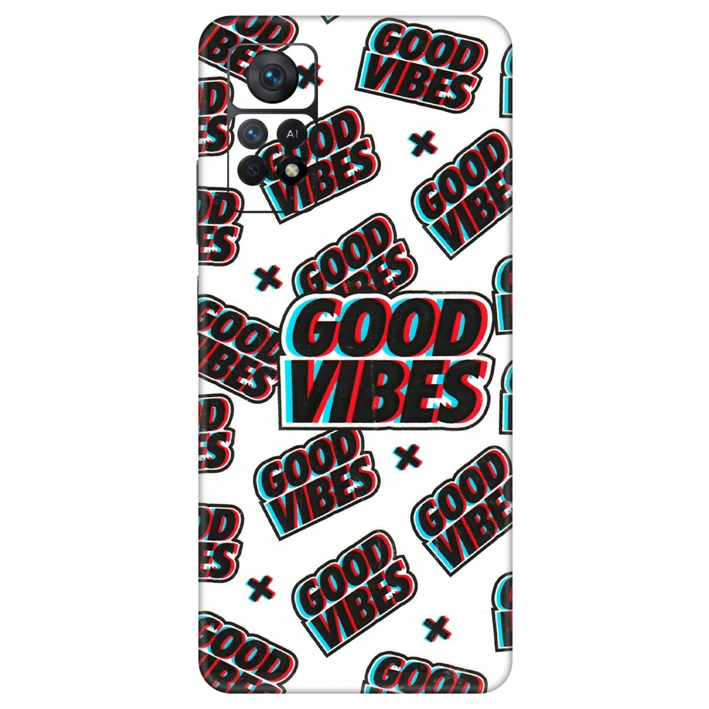 Xiaomi Redmi Phone Skins (All Models) - Good Vibes - 3D Embossed Finish (L-282) Redmi Note 11 Pro