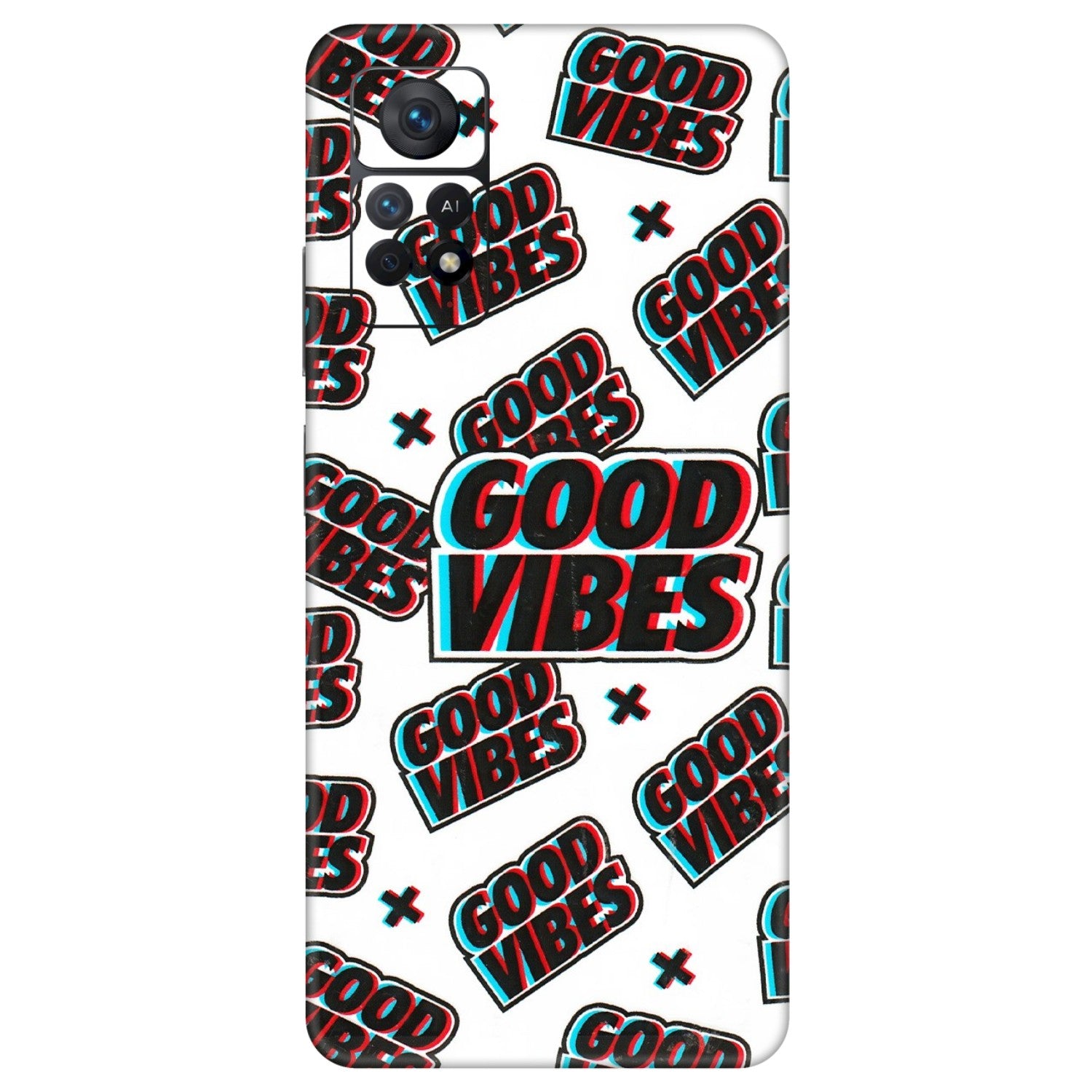 Xiaomi Redmi Phone Skins (All Models) - Good Vibes - 3D Embossed Finish (L-282) Redmi Note 11 Pro
