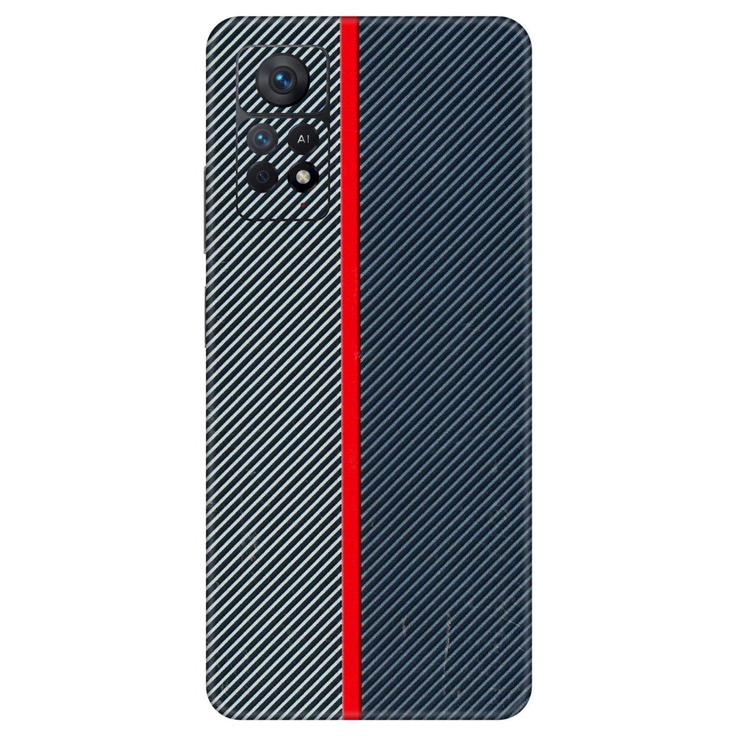 Xiaomi Redmi Phone Skins (All Models) - Blue Sober Lines - 3D Embossed Finish (L-305) Redmi Note 11 Pro