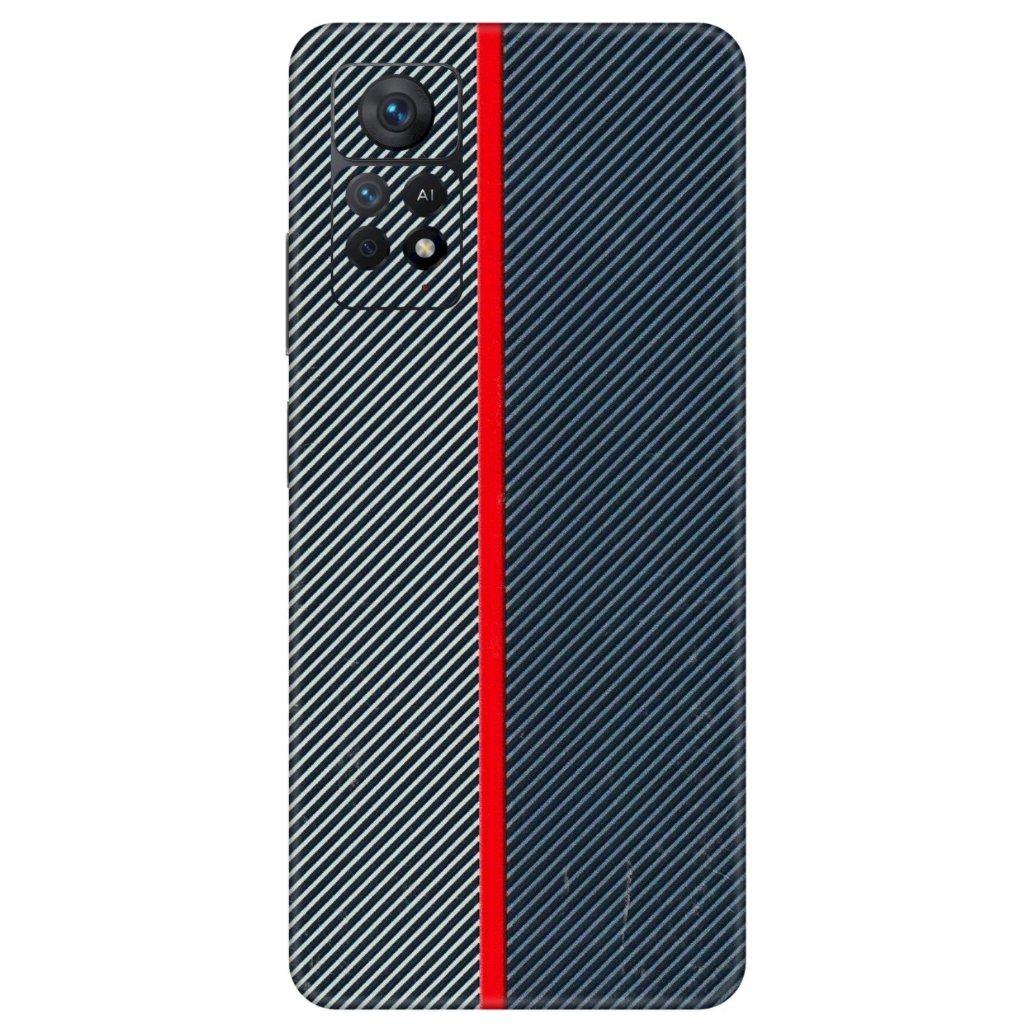 Xiaomi Redmi Phone Skins (All Models) - Blue Sober Lines - 3D Embossed Finish (L-305) Redmi Note 11 Pro