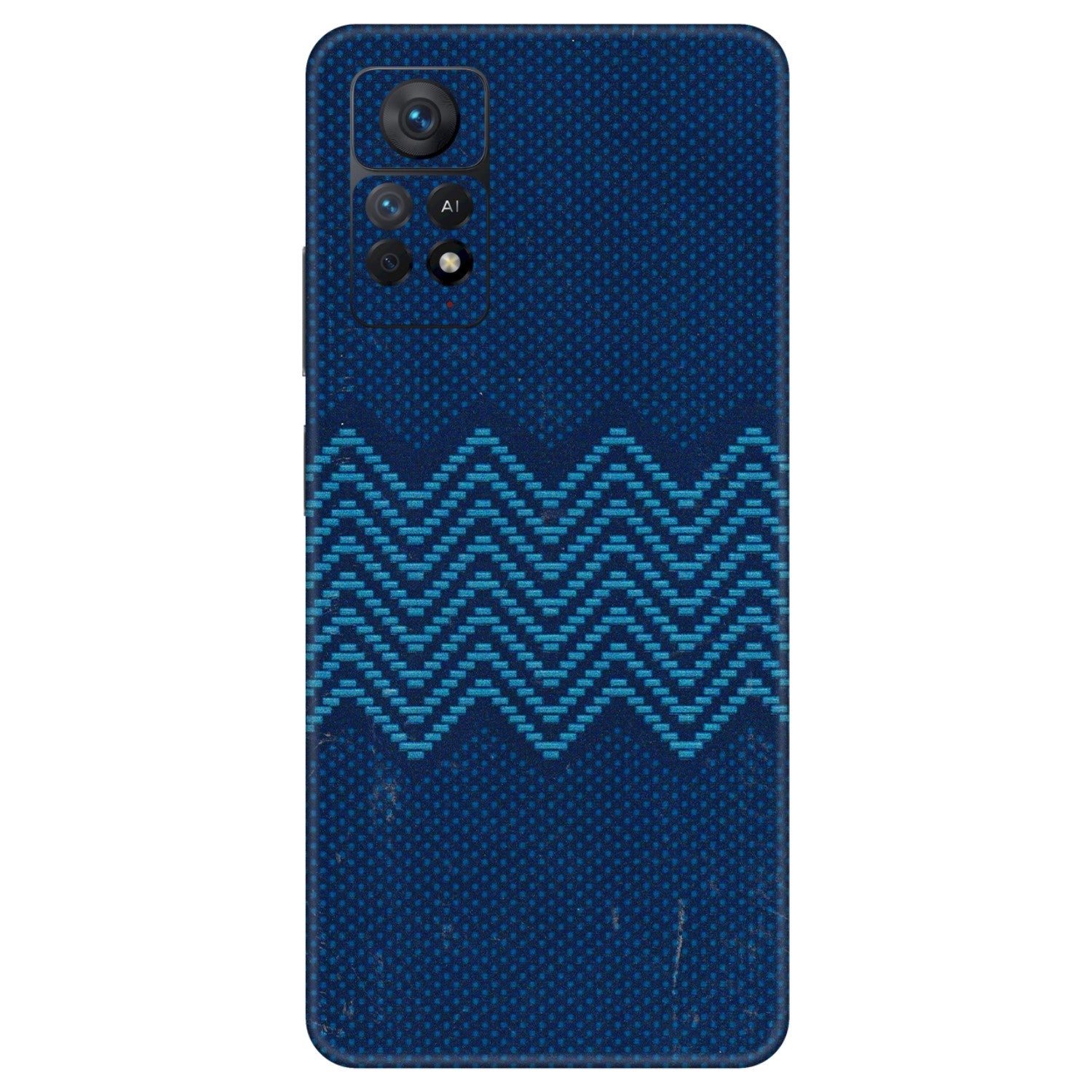 Xiaomi Redmi Phone Skins (All Models) - Blue Sober Waves - 3D Embossed Finish (L-306) Redmi Note 11 Pro