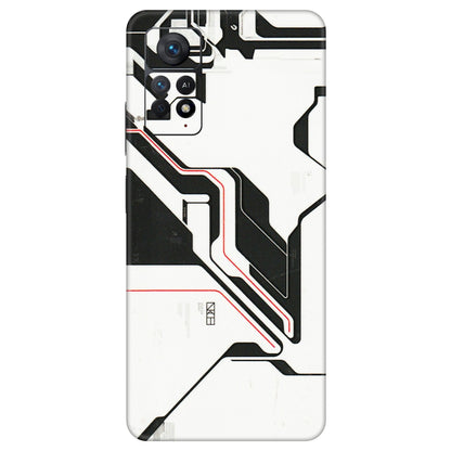 Xiaomi Redmi Phone Skins (All Models) - White Techy Logo - 3D Embossed Finish (L-312) Redmi Note 11 Pro