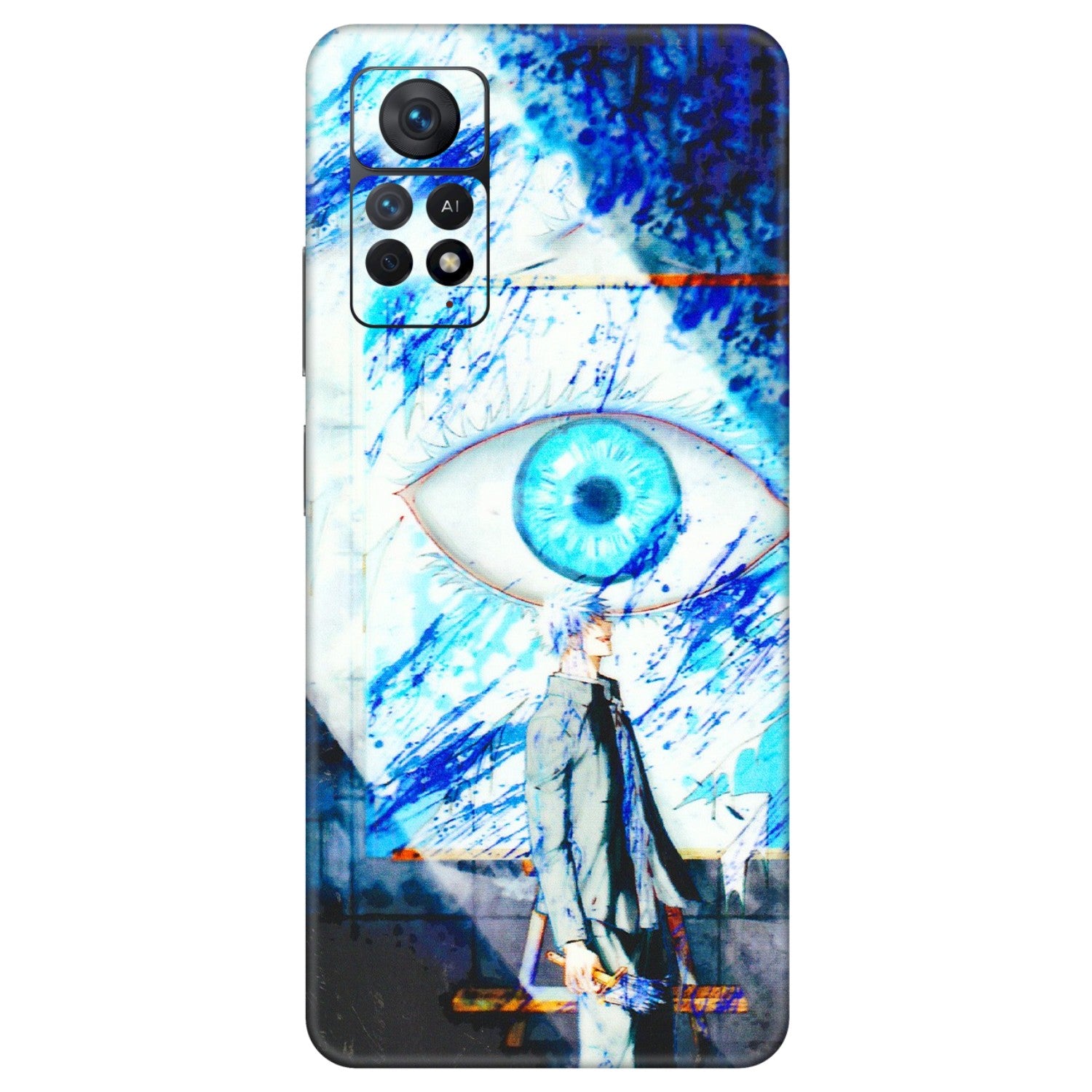 Xiaomi Redmi Phone Skins (All Models) - Anime Sea Blue Eye - 3D Embossed Finish (L-318) Redmi Note 11 Pro