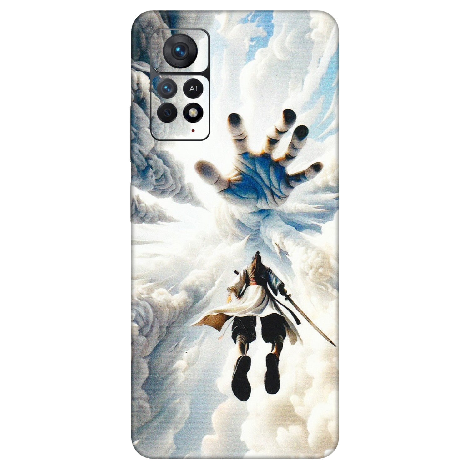 Xiaomi Redmi Phone Skins (All Models) - Big Hand With Monkey King - 3D Embossed Finish (L-323) Redmi Note 11 Pro