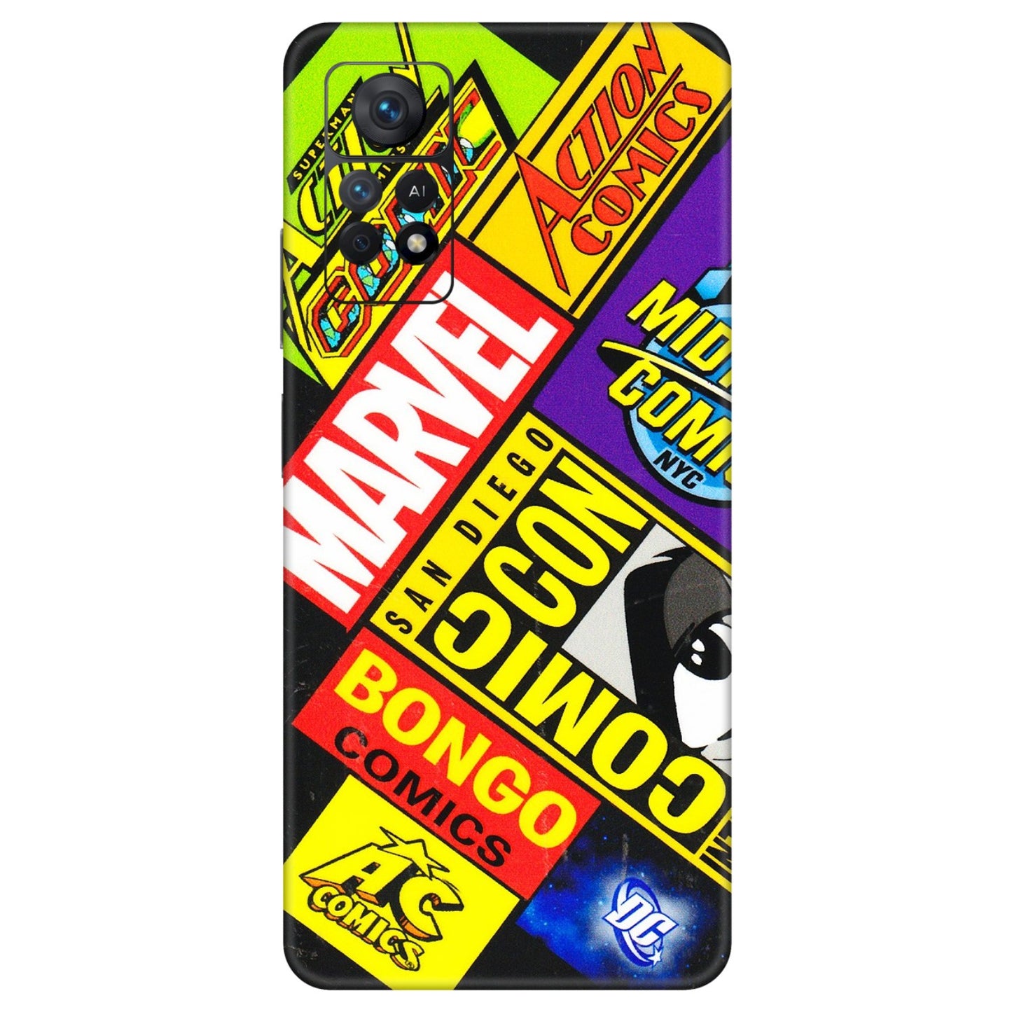 Xiaomi Redmi Phone Skins (All Models) - Bongo Comic Con - 3D Embossed Finish (L-325) Redmi Note 11 Pro