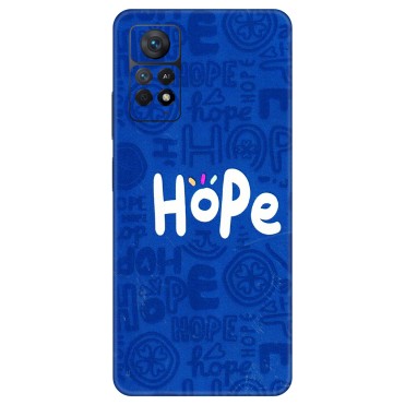 Xiaomi Redmi Phone Skins (All Models) - Hope Doodles Blue - 3D Embossed Finish (L-43) Redmi Note 11 Pro