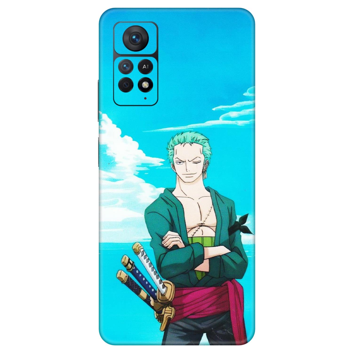 Xiaomi Redmi Phone Skins (All Models) - Cool Swordman Zoro Anime - Matte Finish (M-143) Redmi Note 11 Pro
