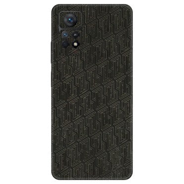 Xiaomi Redmi Phone Skins (All Models) - Black Abstract Pattern - 3D Embossed Finish (L-117) Redmi Note 11 Pro Plus 5G