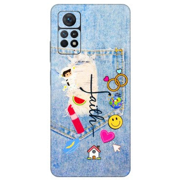 Xiaomi Redmi Phone Skins (All Models) - Denim Jeans Pocket - 3D Embossed Finish (L-134) Redmi Note 11 Pro Plus 5G