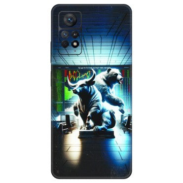 Xiaomi Redmi Phone Skins (All Models) - Stock Market Sensex Bear vs Bulls - 3D Embossed Finish (L-15) Redmi Note 11 Pro Plus 5G