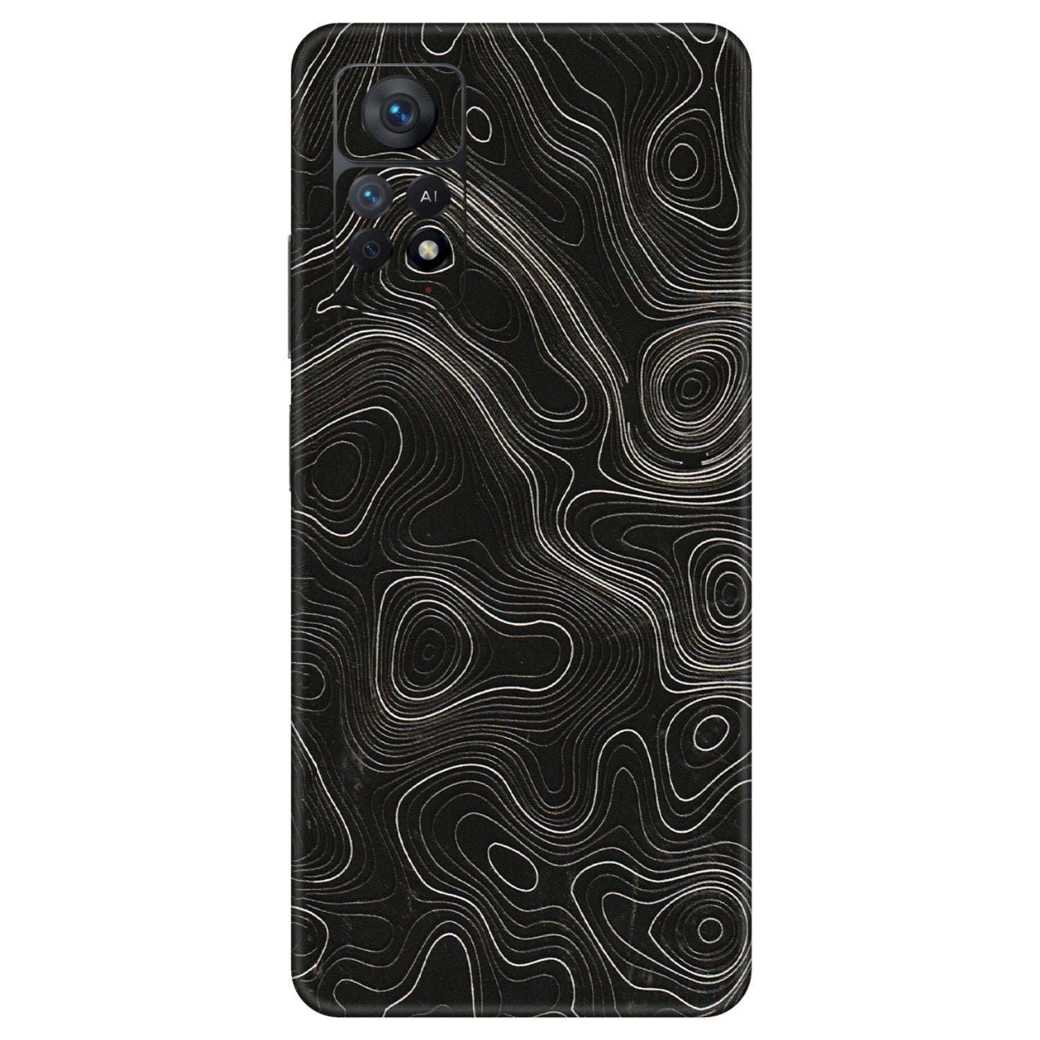 Xiaomi Redmi Phone Skins (All Models) - Black Swirl - 3D Embossed Finish (L-196) Redmi Note 11 Pro Plus 5G