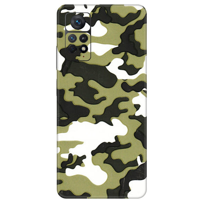 Xiaomi Redmi Phone Skins (All Models) - Camouflages White And Green - 3D Embossed Finish (L-243) Redmi Note 11 Pro Plus 5G