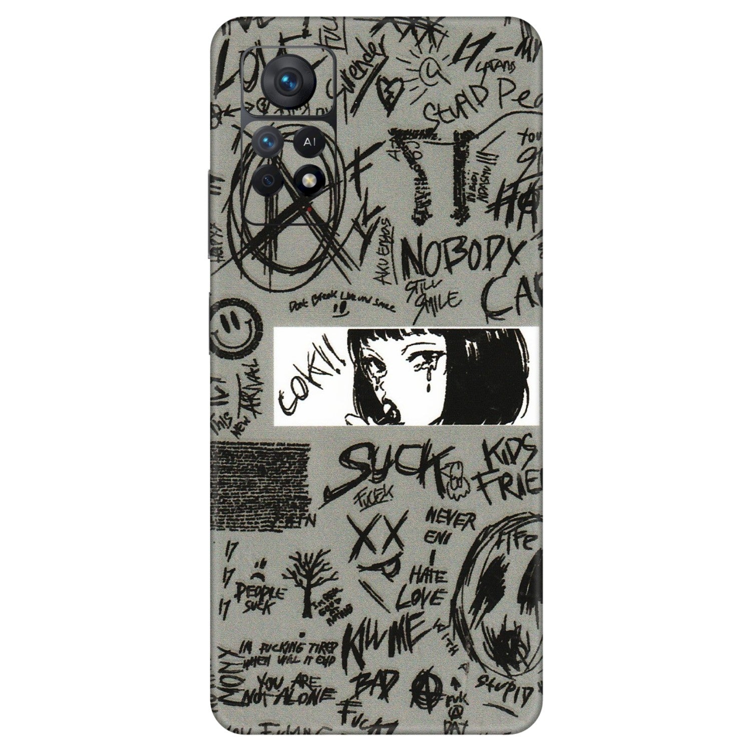 Xiaomi Redmi Phone Skins (All Models) - Never Have Love Anime - 3D Embossed Finish (L-260) Redmi Note 11 Pro Plus 5G