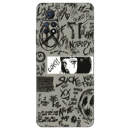 Xiaomi Redmi Phone Skins (All Models) - Never Have Love Anime - 3D Embossed Finish (L-260) Redmi Note 11 Pro Plus 5G