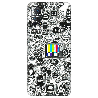 Xiaomi Redmi Phone Skins (All Models) - Doodles Positive Art - 3D Embossed Finish (L-263) Redmi Note 11 Pro Plus 5G