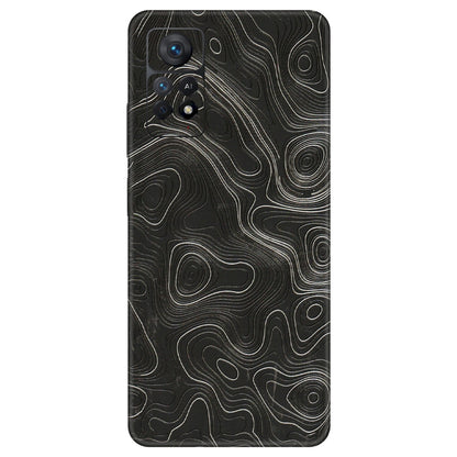Xiaomi Redmi Phone Skins (All Models) - Abstract White Line Map - 3D Embossed Finish (L-269) Redmi Note 11 Pro Plus 5G