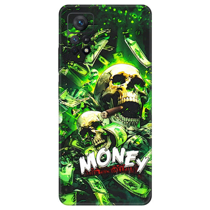 Xiaomi Redmi Phone Skins (All Models) - Skull Money - 3D Embossed Finish (L-303) Redmi Note 11 Pro Plus 5G