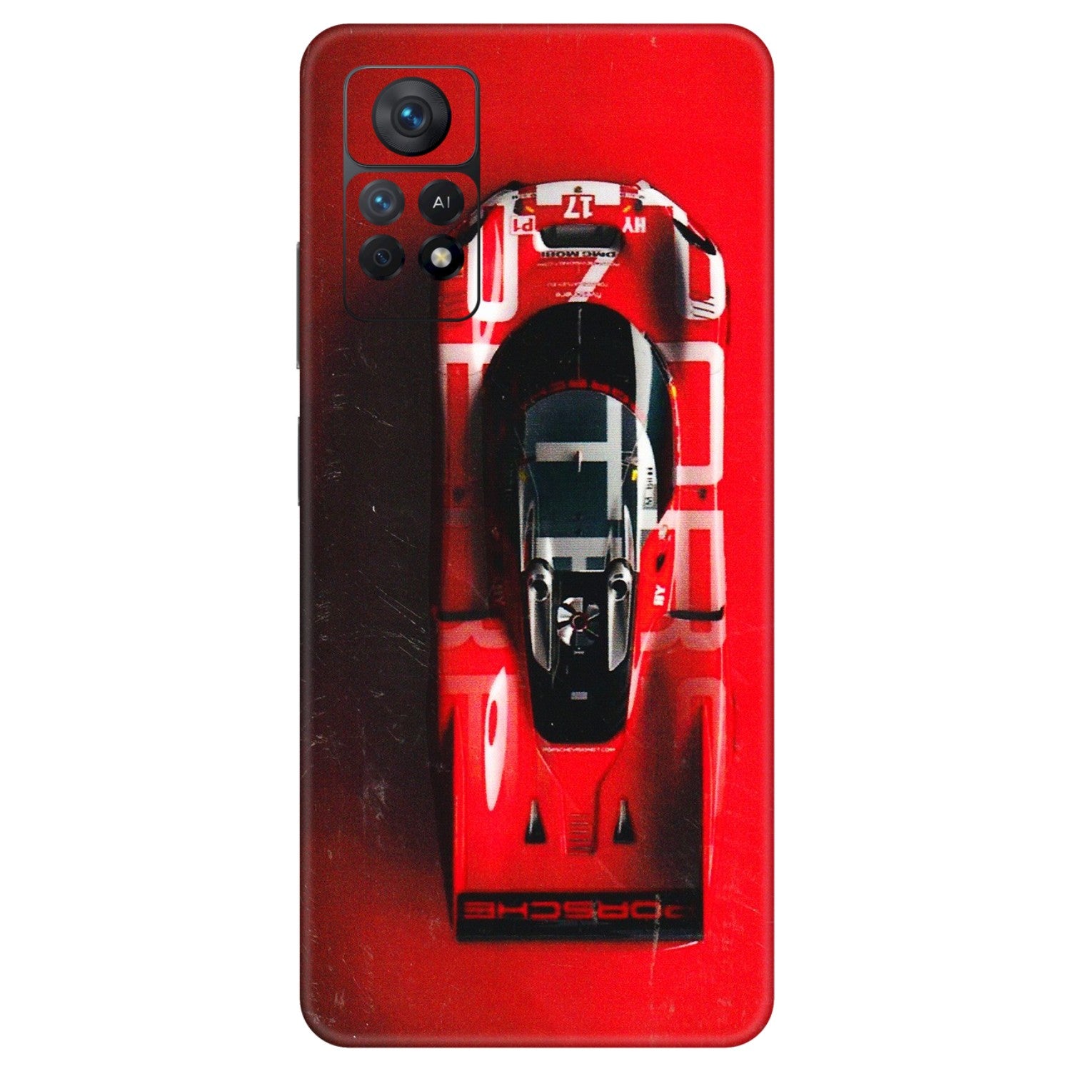 Xiaomi Redmi Phone Skins (All Models) - Red Porsche Car Logo - 3D Embossed Finish (L-315) Redmi Note 11 Pro Plus 5G