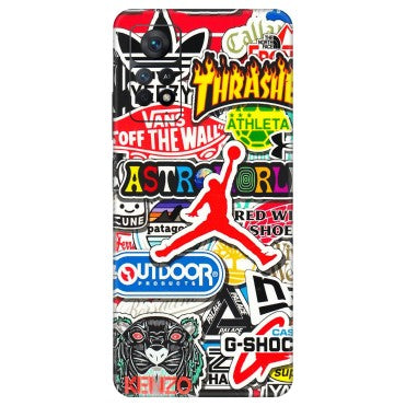 Xiaomi Redmi Phone Skins (All Models) - Multi Brands Sticker Graffiti - 3D Embossed Finish (L-37) Redmi Note 11 Pro Plus 5G