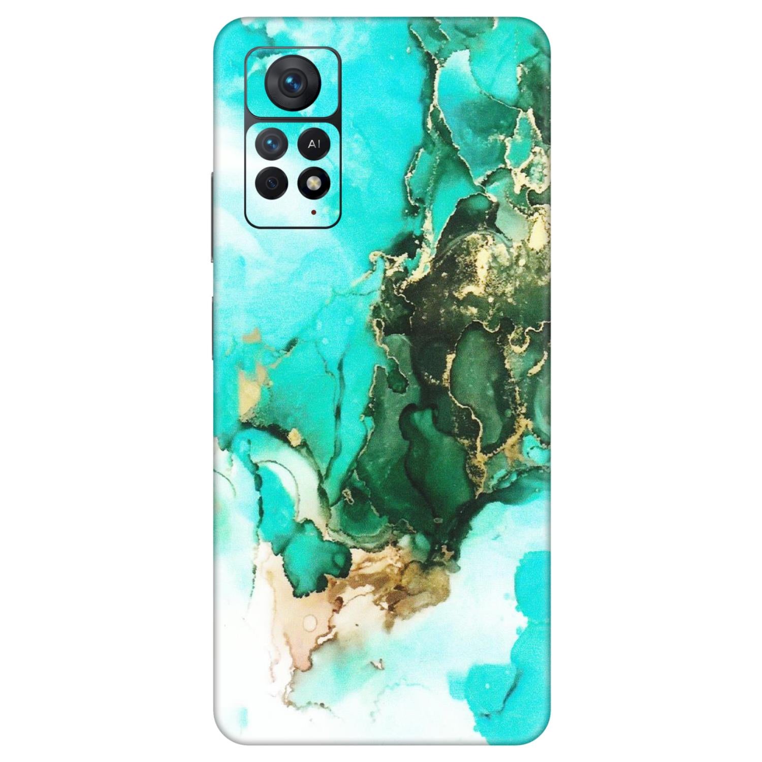 Xiaomi Redmi Phone Skins (All Models) - The Blue Gold Marble - Matte Finish (M-124) Redmi Note 11 Pro Plus 5G