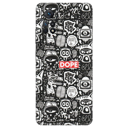 Xiaomi Redmi Phone Skins (All Models) - Dope Stay Classy Black Doodles - Matte Finish (M-126) Redmi Note 11 Pro Plus 5G