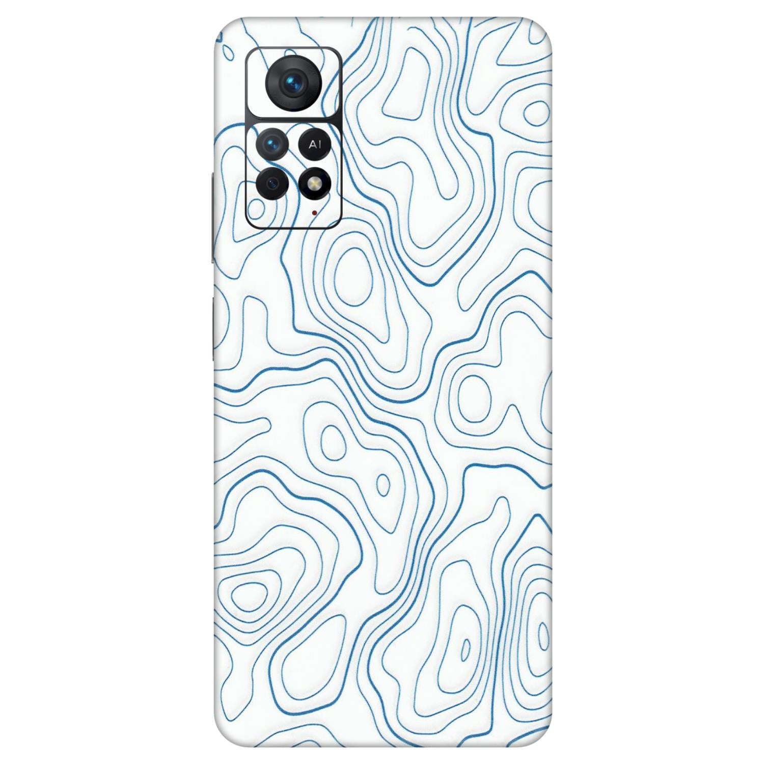Xiaomi Redmi Phone Skins (All Models) - Blue And White Swirls - Matte Finish (M-139) Redmi Note 11 Pro Plus 5G