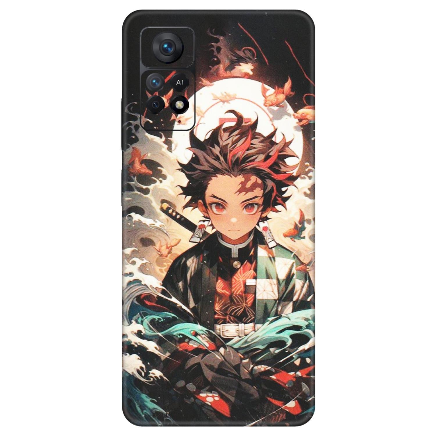 Xiaomi Redmi Phone Skins (All Models) - Tanjiro Demon Slayer Anime - Matte Finish (M-158) Redmi Note 11 Pro Plus 5G