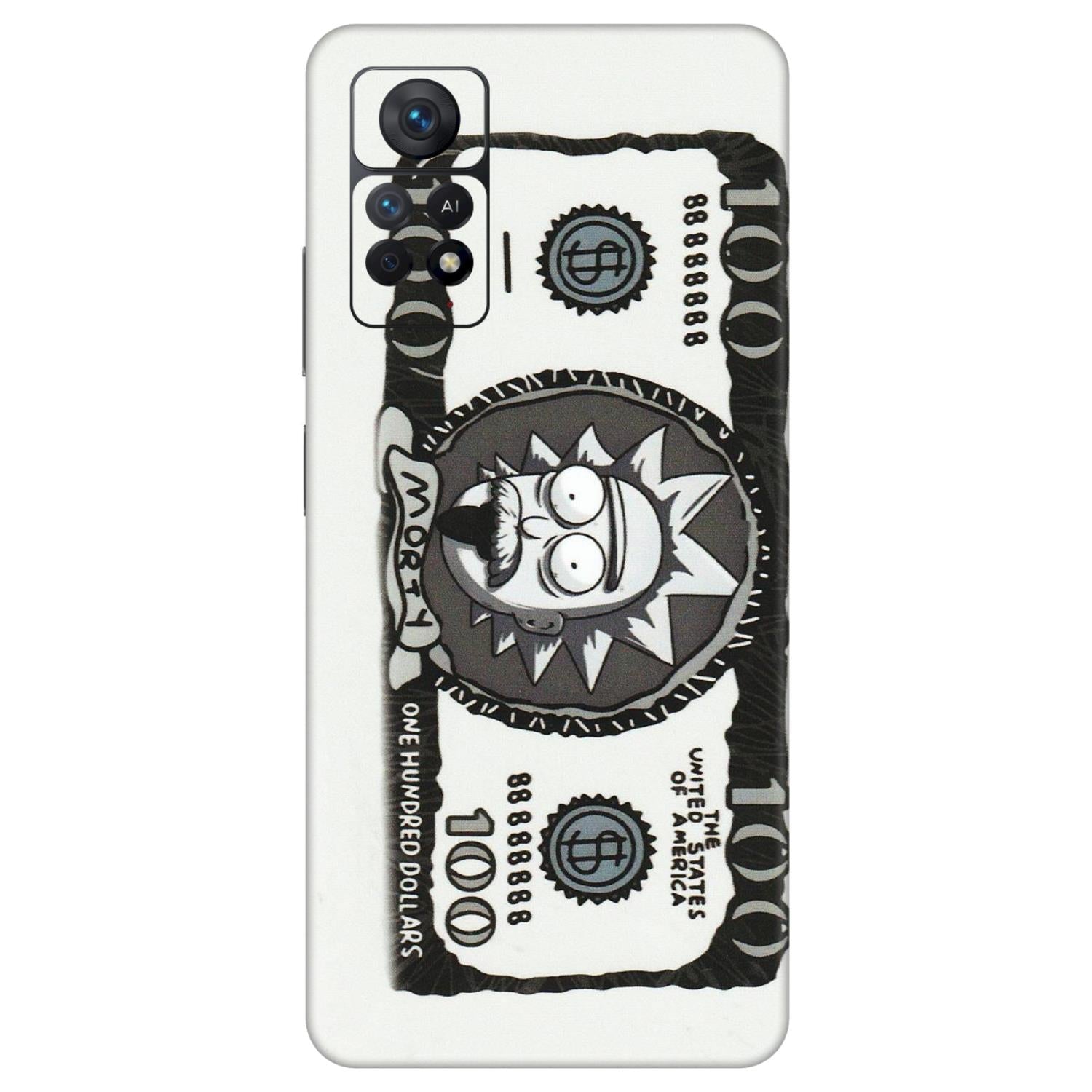 Xiaomi Redmi Phone Skins (All Models) - Rick And Morty Hundred Dollar Anime - Matte Finish (M-161) Redmi Note 11 Pro Plus 5G