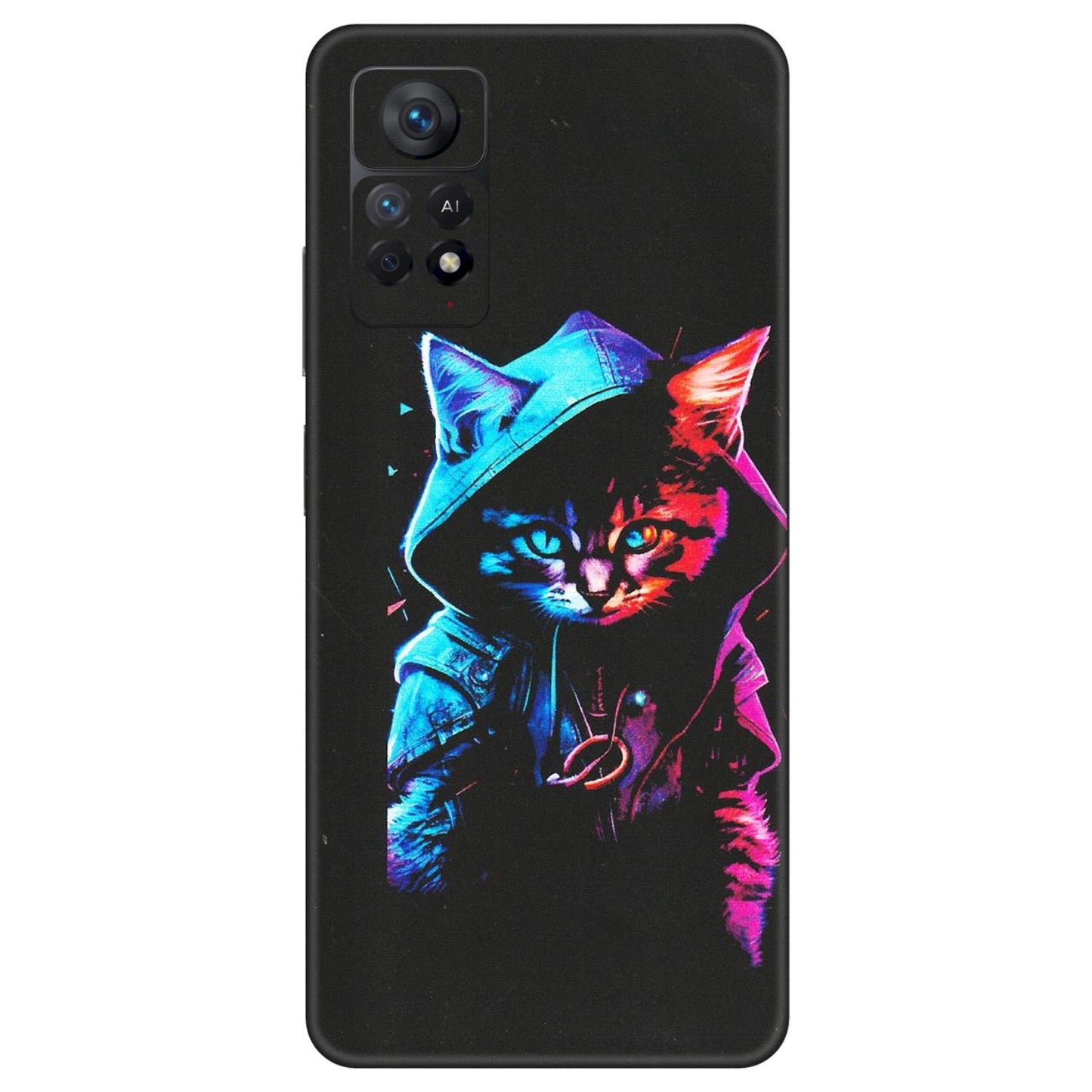 Xiaomi Redmi Phone Skins (All Models) - Cyberpunk Cat - Matte Finish (M-45) Redmi Note 11 Pro Plus 5G